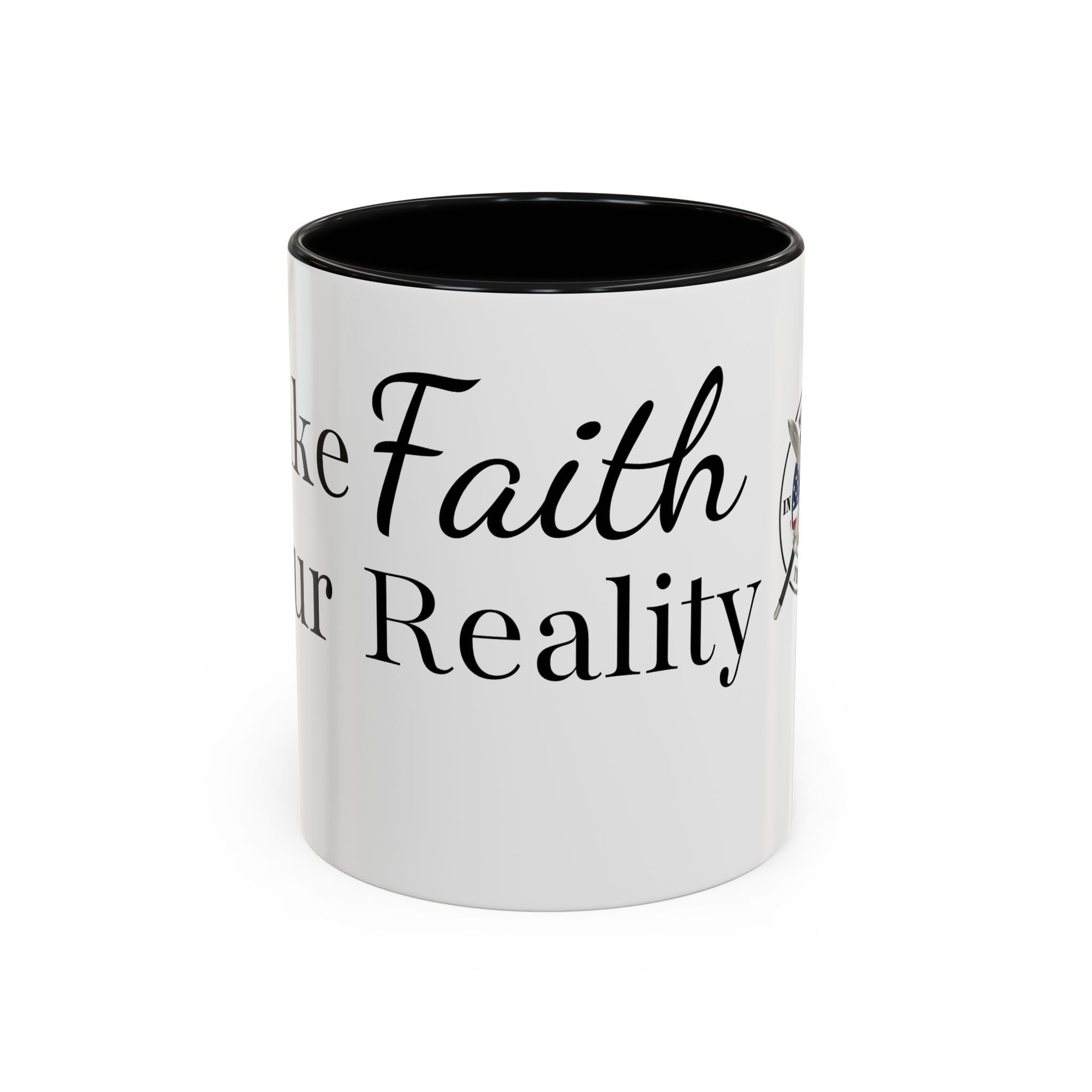 Faith Over Fear Coffee Mug — Women in the Trenches Patriotic Accent Mug (11/15 oz)