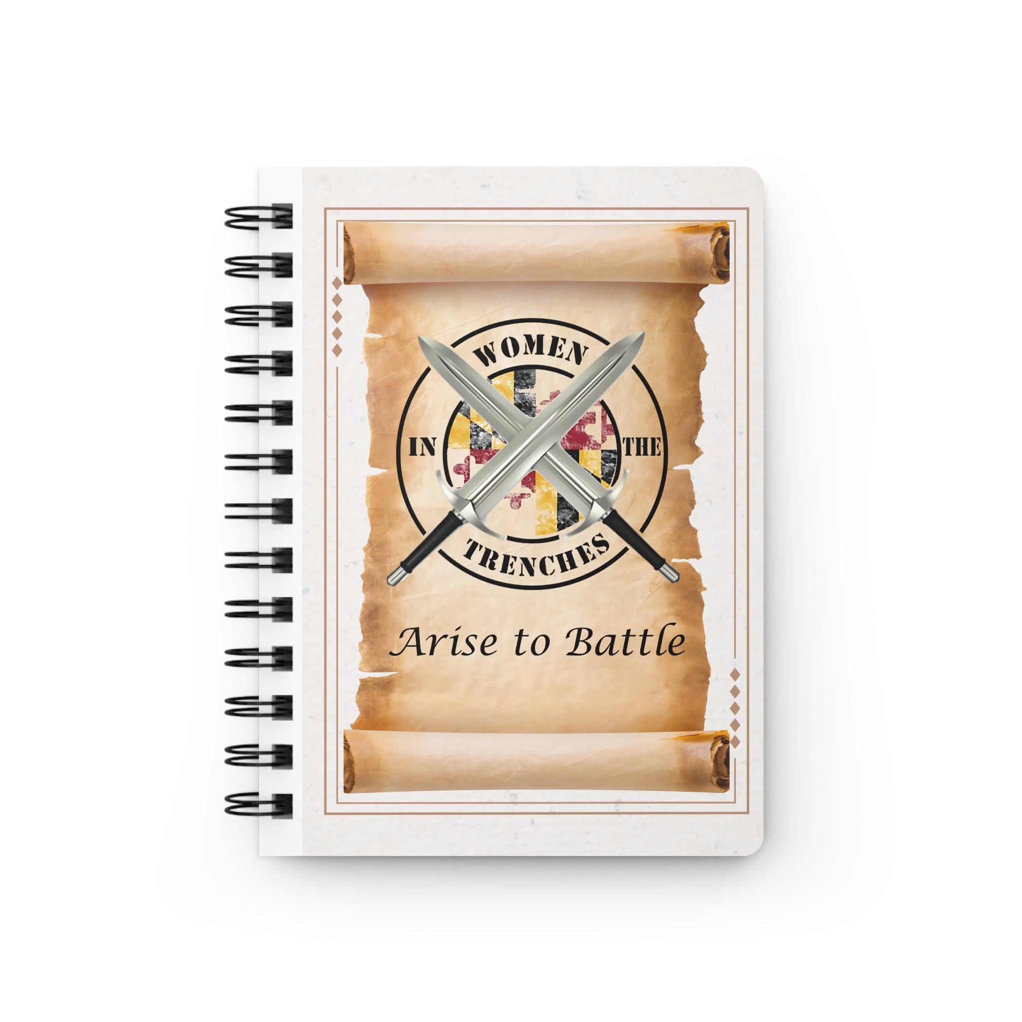 Women in the Trenches Journal | Spiral Bound Notebook, Arise to Battle