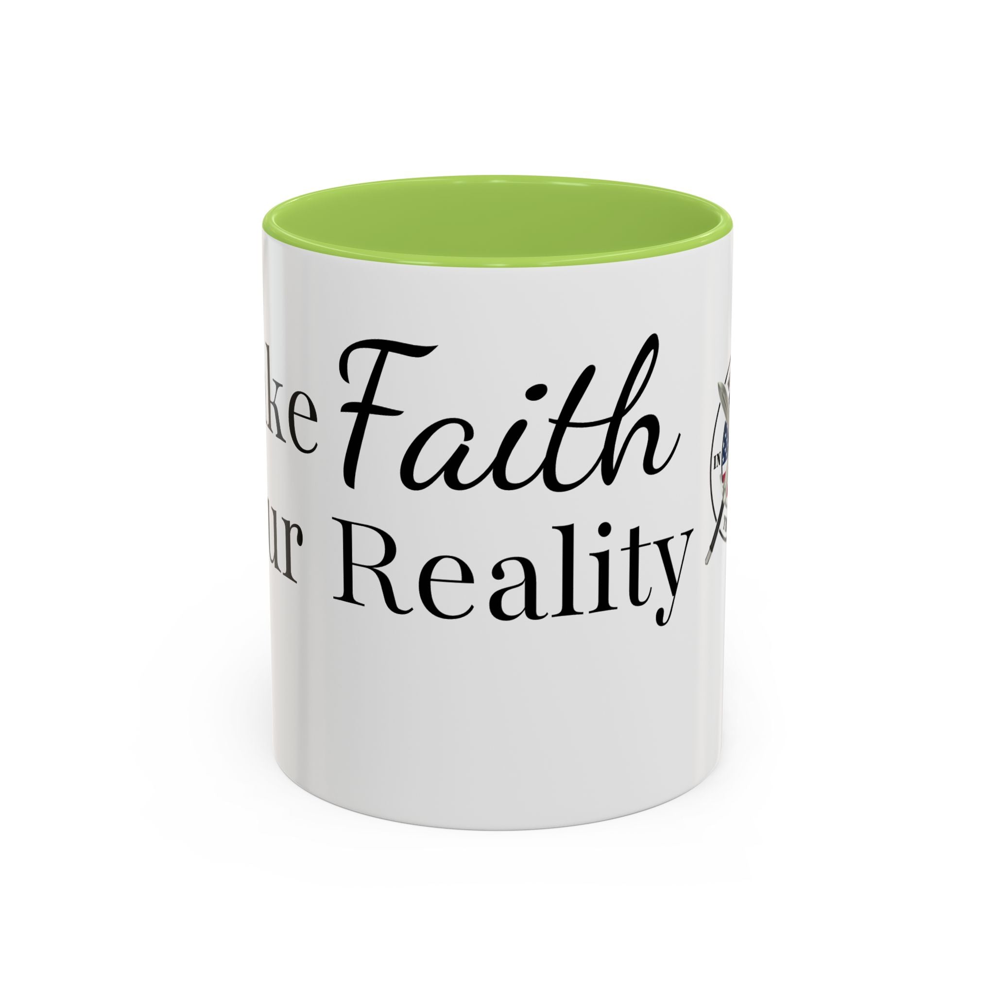 Faith Over Fear Coffee Mug — Women in the Trenches Patriotic Accent Mug (11/15 oz)