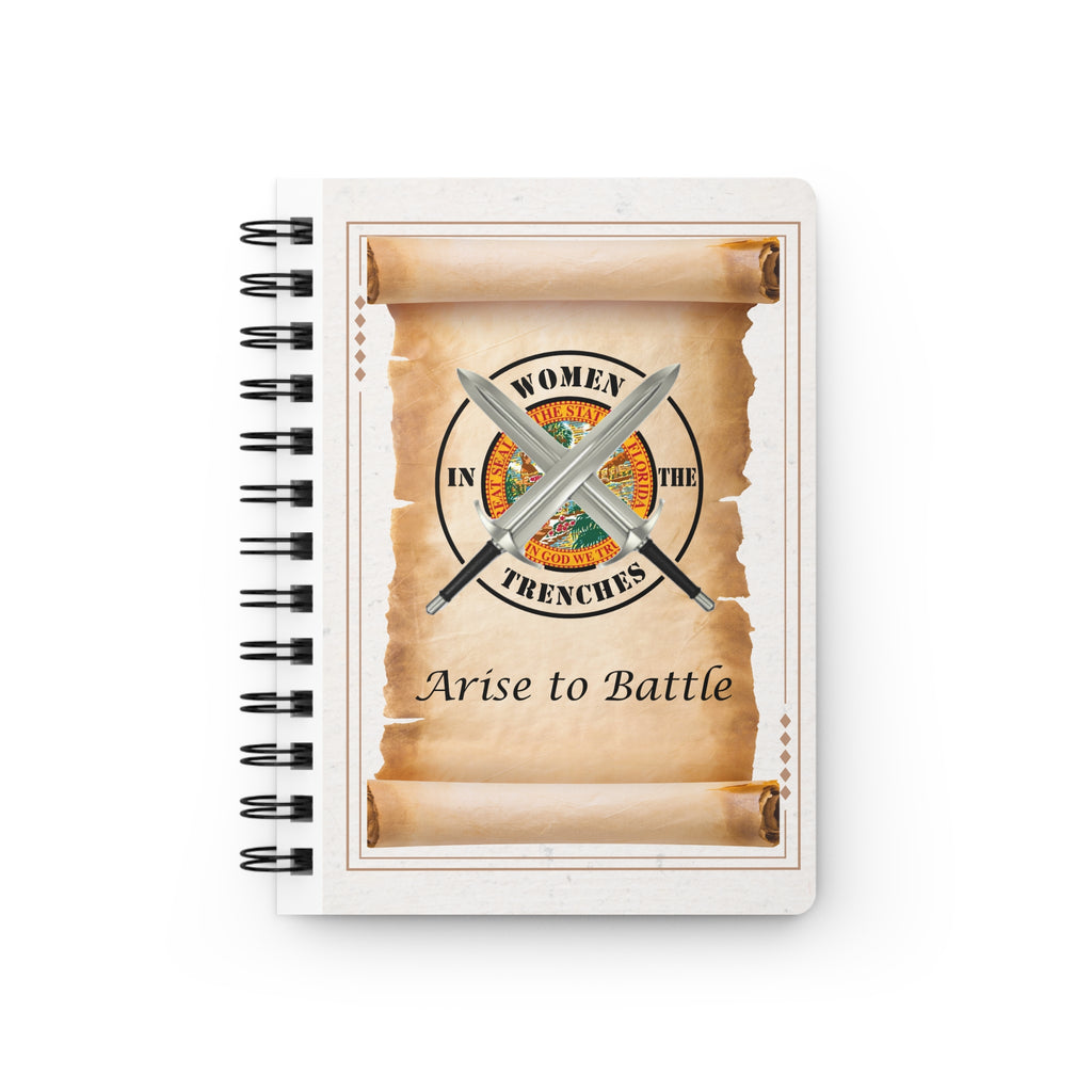 Women in the Trenches Arise to Battle Spiral Bound Journal | Christian Warfare Prayer Notebook