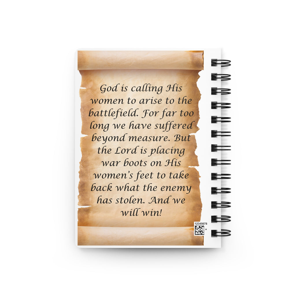 Women in the Trenches Arise to Battle Spiral Bound Journal | Christian Warfare Prayer Notebook