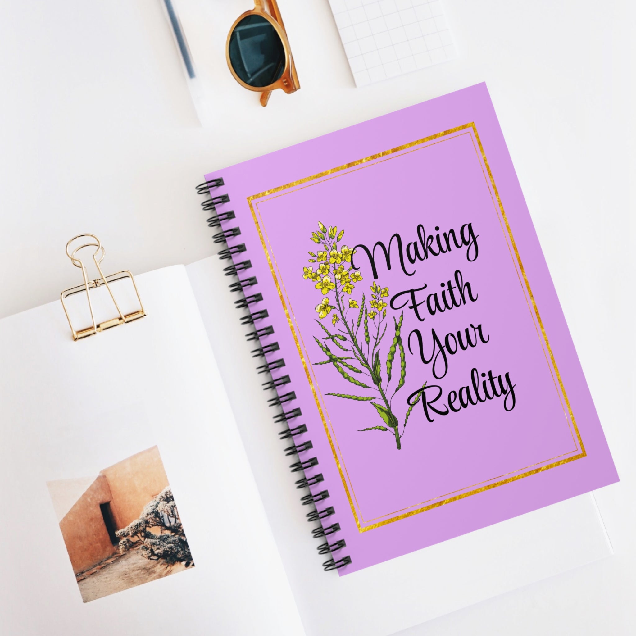 Making Faith Your Reality Spiral Notebook — Inspirational Floral Journal