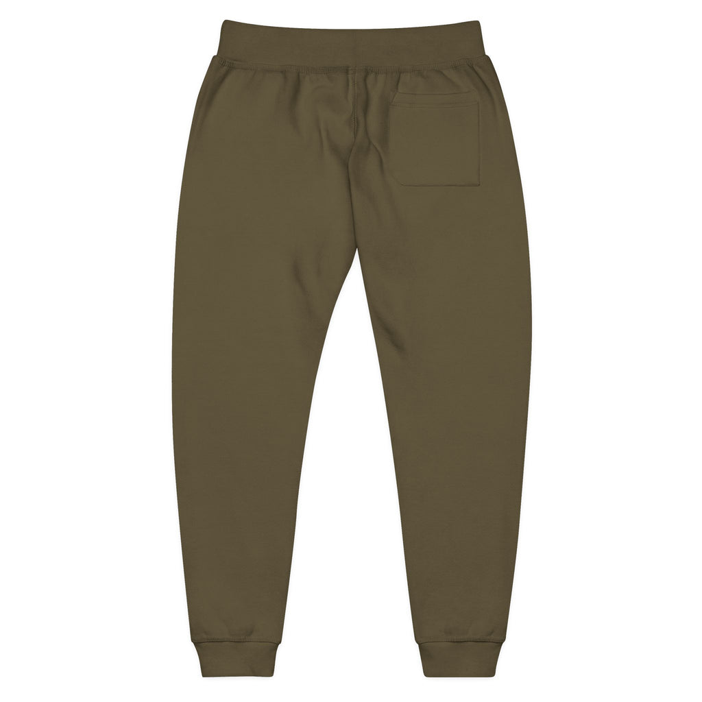 Embroidered Olive Fleece Sweatpants — Cozy Joggers