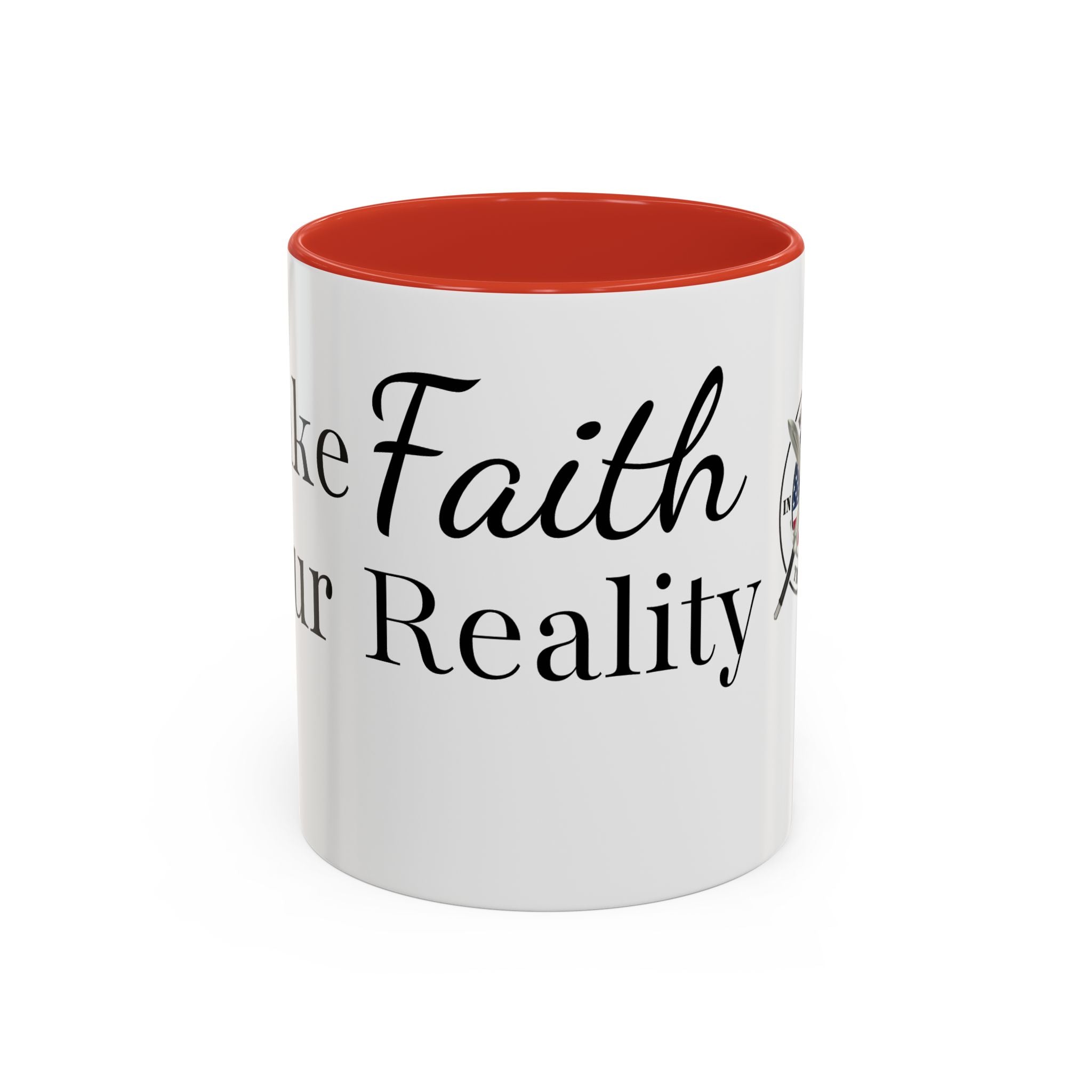 Faith Over Fear Coffee Mug — Women in the Trenches Patriotic Accent Mug (11/15 oz)