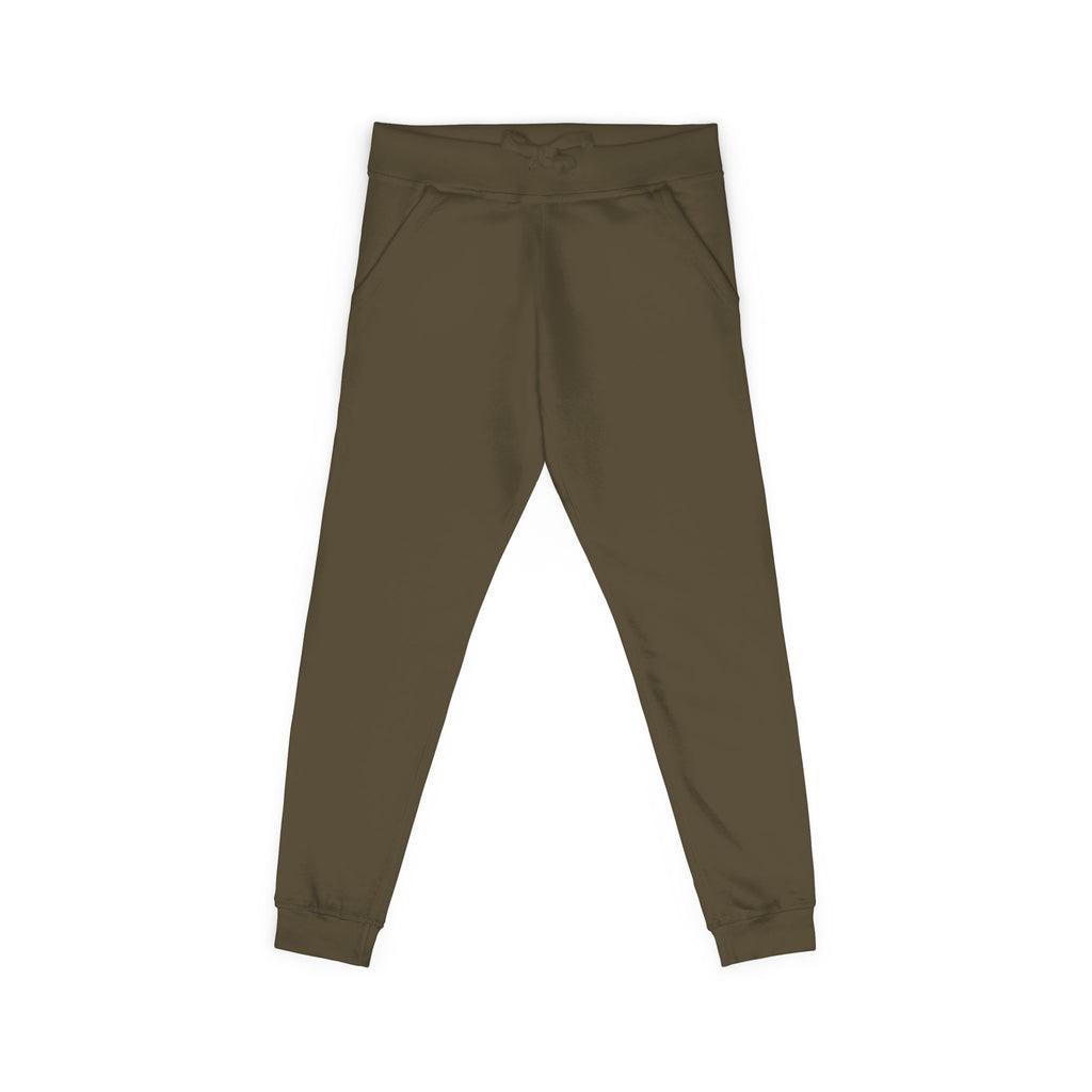 Embroidered Olive Fleece Sweatpants — Cozy Joggers