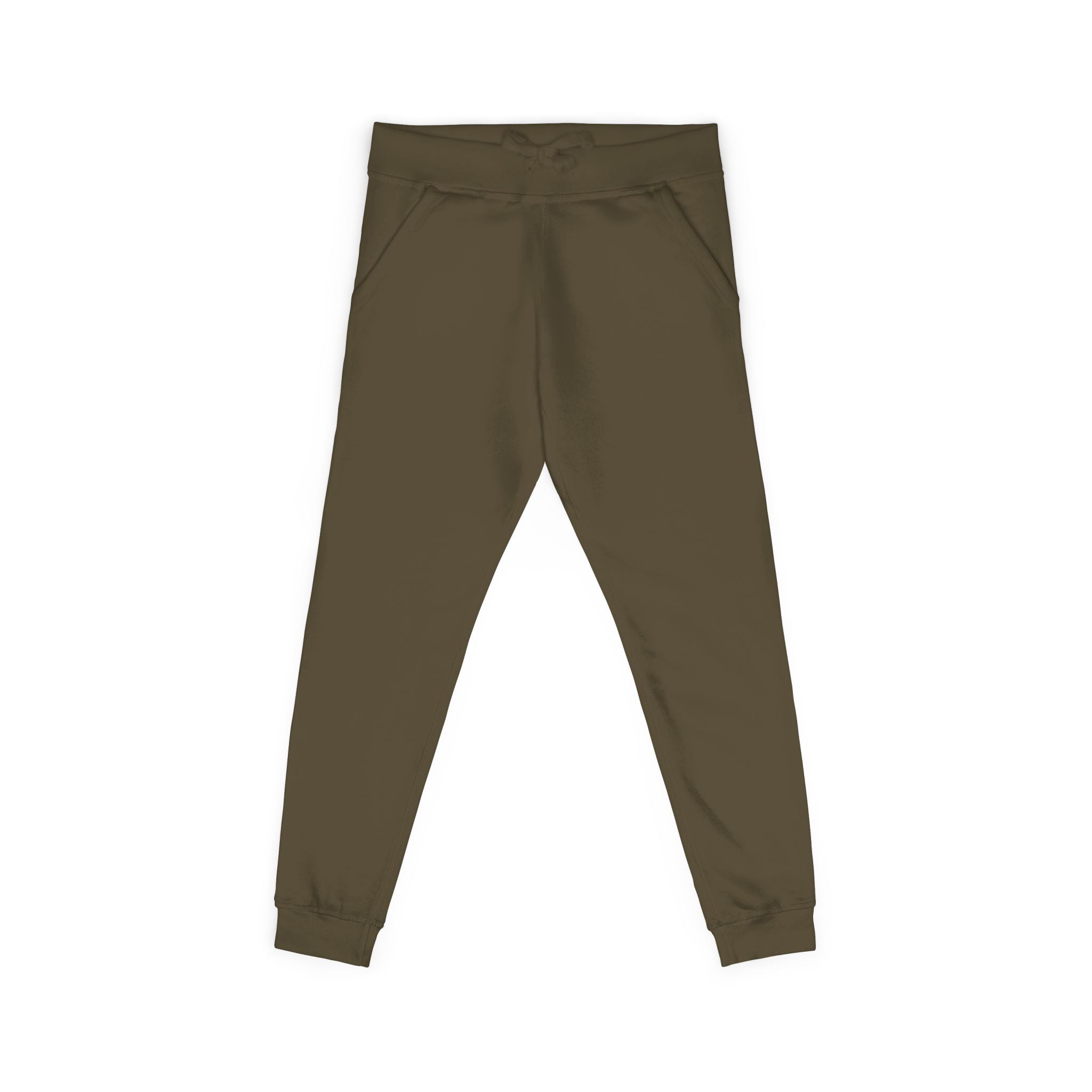 Embroidered Olive Fleece Sweatpants — Cozy Joggers