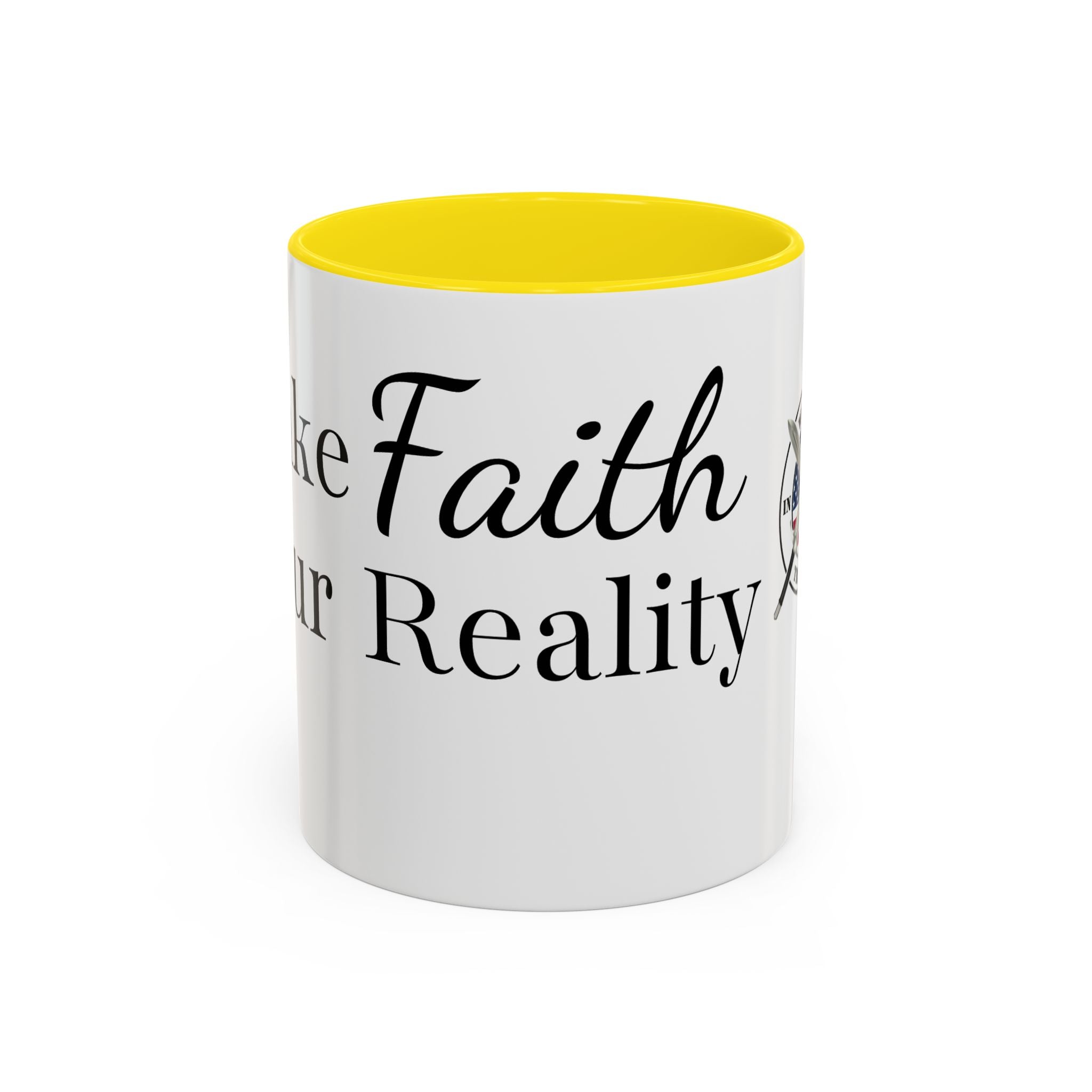 Faith Over Fear Coffee Mug — Women in the Trenches Patriotic Accent Mug (11/15 oz)